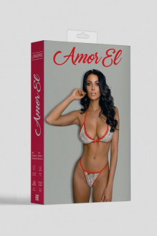 Комплект эротического белья Amor El Capagosa, белый, S-M