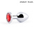 Silver Plug Medium (втулка анальная) L 82 мм. D 34 мм., вес 90 г., цвет кристалла красный