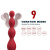 Анальная вибро-елочка Silicone Toys, L 19,5 см, Ø 2x3,2 см, 9 режимов вибрации, на пульте д/у
