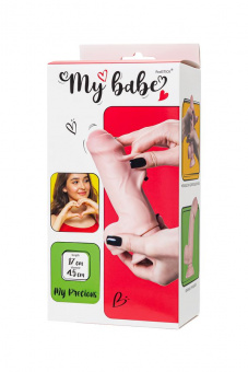 Реалистичный фаллоимитатор с оттягивающейся кожей My Babe My Precious, TPE, телесный, 17,5 см