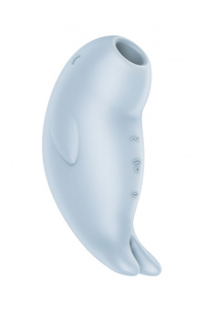 Вакуумный стимулятор клитора Satisfyer Seal You Soon, силикон, голубой, 11 см