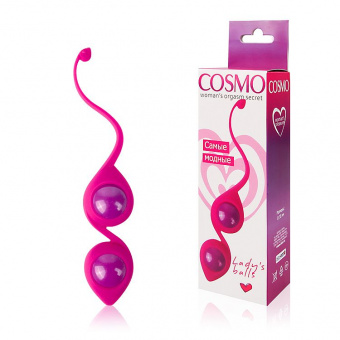 Шарики вагинальные Cosmo, цвет розовый Ø3,5 см, вес 94 г