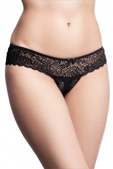 Трусы Eromantica Juno, с доступом, черные, L-XL