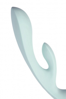 Нереалистичный вибратор Satisfyer Triple Oh, силикон, голубой, 24 см (без розничной коробки)