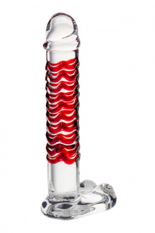 Фаллоимитатор нереалистичный Sexus Glass, стекло, прозрачный, 16 см.