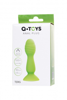 Анальная втулка A-Toys By Toyfa Terg, силикон, зеленый, 10 см, Ø 2,7 см