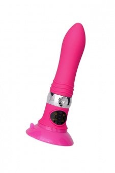 Нереалистичный вибратор Sexus Funny Five (2в1) розовый, 18,5 см.