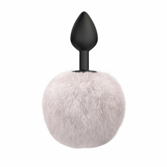 Анальная пробка с хвостом Emotions Fluffy White, 7 см, Ø 3 см