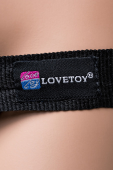 Реалистичный страпон «Lovetoy» на креплении, с поясом Harness, Neoskin, 20 см.