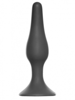 Анальная пробка Lola Games Black Edition Slim Anal Plug Large Dark Grey, 12,5 см, Ø3,1 см