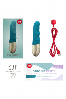 Пульсатор-мини Fun Factory Stronic Petite, силикон, морская волна, 17 см.