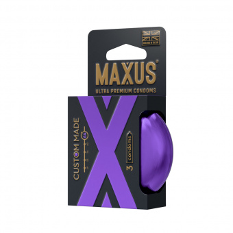 Презервативы Maxus Custom Made, размер 64 №3 X-Edition (гладкие, увеличенные) в кейсе, 3 шт.
