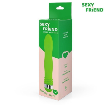 Вибромассажёр Sexy Friend, L 17,5 см, Ø 2,9 см, цвет зелёный