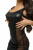Платье Erolanta Glossy Gabriela из материала Wetlook с вставками из сетки, черное, S