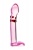 Нереалистичный фаллоимитатор «Sexus Glass» стекло, розовый, 17,2 см.