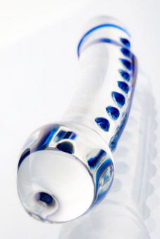 Двусторонний фаллоимитатор Sexus Glass, стекло, прозрачный, 20 см, Ø3,5 см