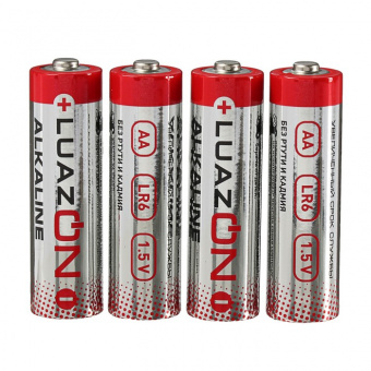 Батарейка алкалиновая (щелочная) LuazON, AA/LR6, 1.5 v. (пальчиковая)