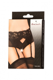 Эротические трусики-пояс, c высокой посадкой Erolanta Lingerie Collection, черные, M-L