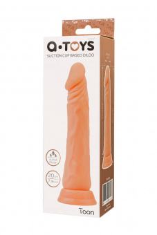 Реалистичный фаллоимитатор A-Toys By Toyfa Toon, TPE, телесный, 20 см, Ø 4 см