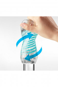 Нереалистичный мастурбатор Tenga Spinner мастурбатор Pixel Cool, tpe, голубой, 14 см