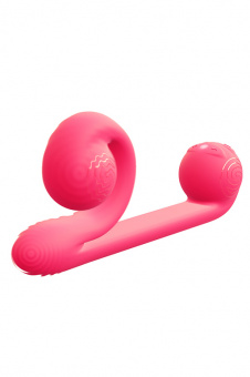 Вибромассажер для двойной стимуляции Snail Vibe, розовый