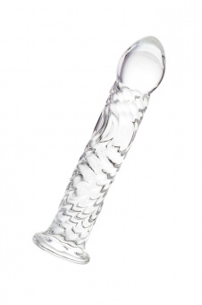 Нереалистичный фаллоимитатор Sexus Glass, стекло, прозрачный, 16,5 см.