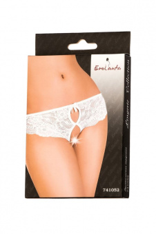 Эротические трусики Erolanta Lingerie Collection, кружевные, белые, XS-S
