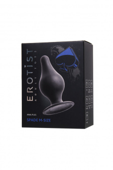 Анальная втулка Erotist Spade M, сайлекспан, чёрный, 10 см, Ø 3,9 см