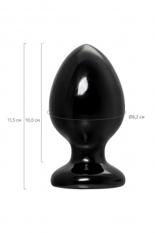 Анальная втулка Toyfa Popo Pleasure Cetus α, pvc, черная, 11,5 см, Ø 6,2 см