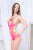 Боди с вырезом Erolanta Lingerie Collection, розовое, S-L