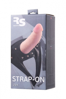 Страпон на креплении Toyfa Realstick Strap-On Jax, Tpr, телесный, 17,9 см.
